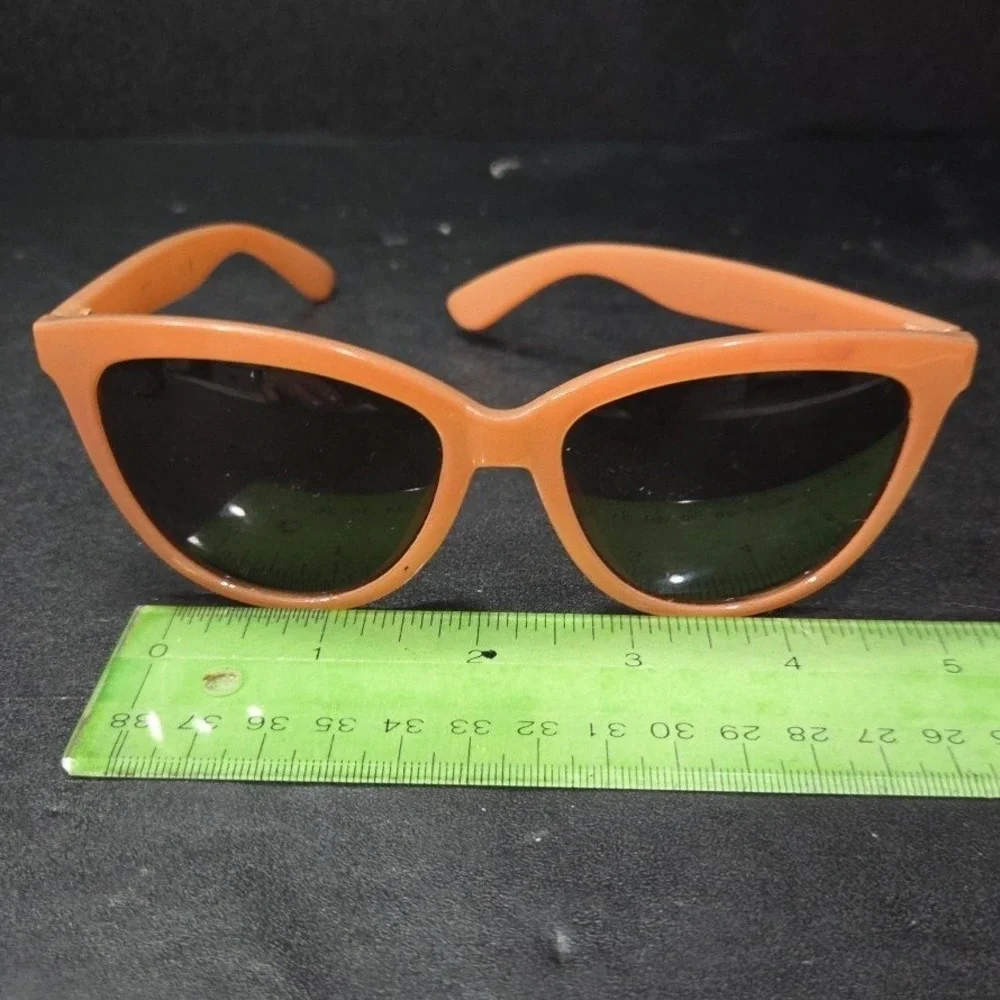Peach Orange Cat Eye Sunglasses, Retro Vintage Style Tinted Lenses, Women's